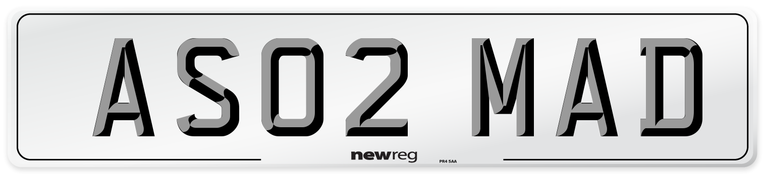 AS02 MAD Number Plate from New Reg